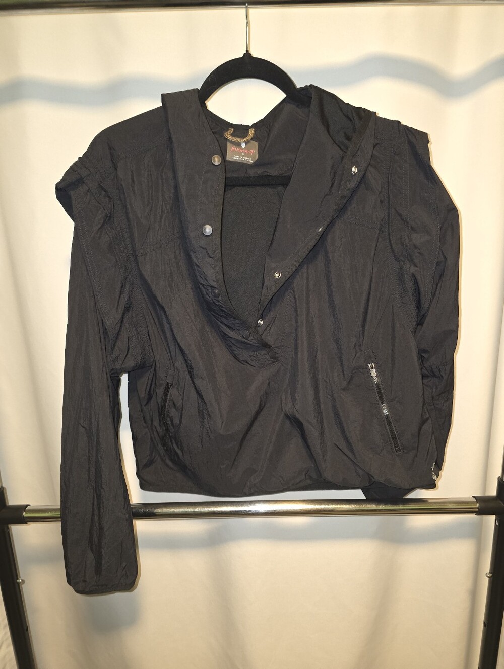 Black Hooded Free People Movement Lightweight Women’s Jacket